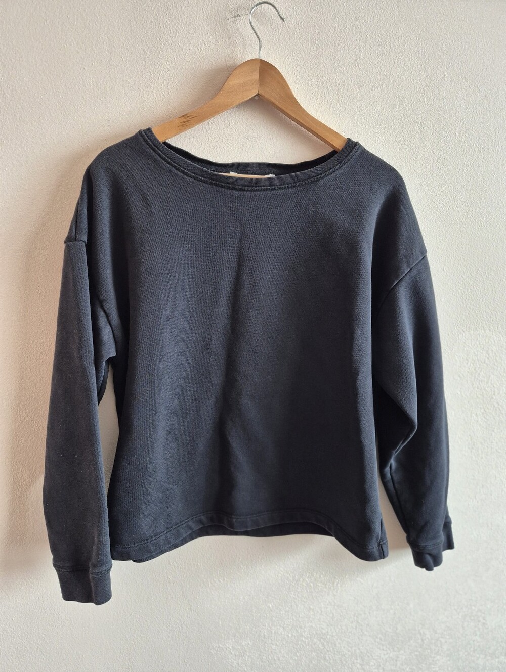 Contemporaine Black Sweatshirt Organic Cotton (80%) Medium